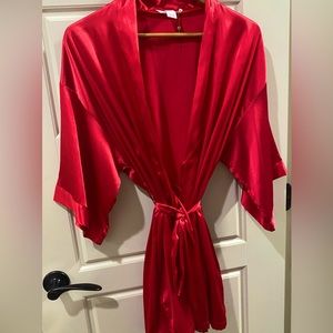 Satin Red Robe